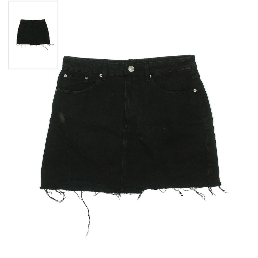 Zara denim black skirt